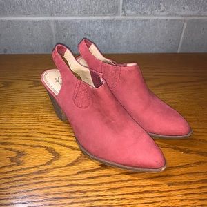 Splendid Open Back Heeled Booties Size 8